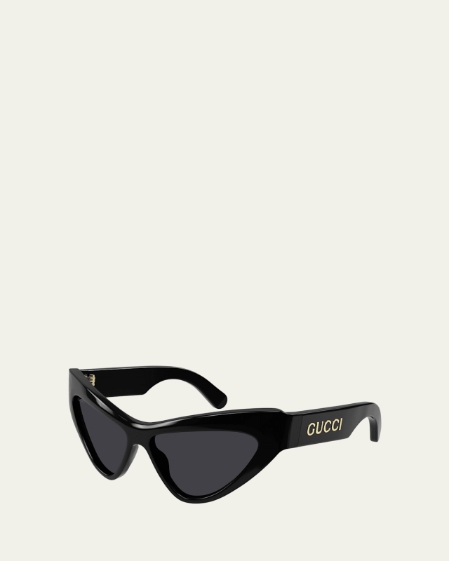 Logo Acetate Butterfly Sunglasses